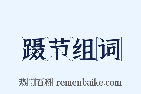 蹑节组词是什么意思的图片